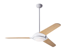 Modern Fan Co. FLO-GW-52-BB-372-005 - Flow Fan; Gloss White Finish; 52" Bamboo Blades; 20W LED; Wall Control with Remote Handset (2-wi
