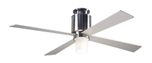 Modern Fan Co. LAP-FM-BN-50-BK-552-005 - Lapa Flush Fan; Bright Nickel Finish; 50" Black Blades; 17W LED; Wall Control with Remote Handse