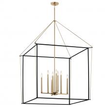 Kichler 52629CPZ - Eisley 50 Inch 8 Light 2 Tier Foyer Pendant in Champagne Bronze and Black