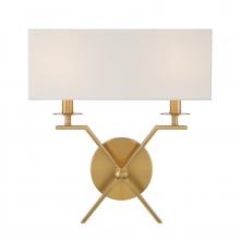 Savoy House 9-3305-2-322 - Arondale 2-Light Wall Sconce in Warm Brass