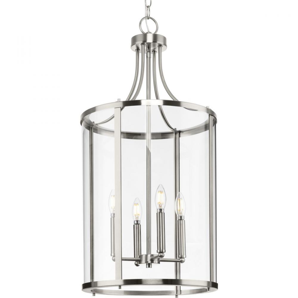 Gilliam Collection Four-Light Brushed Nickel New Traditional Hall & Foyer