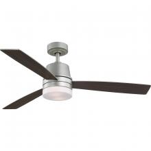 Progress P250093-152-WB - Trevina IV Collection 52 in. Three-Blade Painted Nickel Transitional Ceiling Fan with LED Light Kit