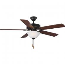 Progress P2599-129 - AirPro Collection 52" Five-Blade Ceiling fan with White Etched Light Kit