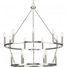 Progress P400315-009 - Gilliam Collection Fifteen-Light Brushed Nickel New Traditional Chandelier