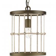 Progress P500417-161 - Lattimore Collection One-Light Aged Brass Pendant