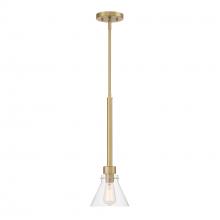 Designers Fountain D204M-7P-BG - Willow Creek 7 in. 1-Light Brushed Gold Contemporary Pendant Light