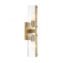 Designers Fountain D279M-2WS-BG - Latitude 22.25 in. 2-Light Brushed Gold Modern Wall Sconce Light