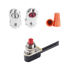 RAB Lighting T10EM-ACC KIT - LINEAR TUBES ACC KIT FOR T10EM TUBE (2)NUTS (1)TESTBUTTON (2)LAMPHOLDERS T10 accessory