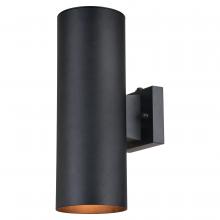 Vaxcel International T0653 - Chiasso 2 Light 14.25-in.H Dusk to Dawn Outdoor Wall Light Textured Black