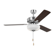Visual Comfort & Co. Fan Collection 3LD48BSD - Linden 48'' traditional dimmable LED indoor brushed steel silver ceiling fan with light kit