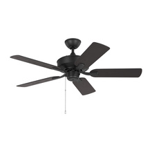 Visual Comfort & Co. Fan Collection 5LDO44MBK - Linden 44'' traditional indoor/outdoor midnight black ceiling fan with reversible motor