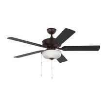 Visual Comfort & Co. Fan Collection 5LDO52BZD - Linden 52'' traditional dimmable LED indoor/outdoor bronze ceiling fan with light kit and re