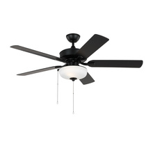 Visual Comfort & Co. Fan Collection 5LDO52MBKD - Linden 52'' traditional dimmable LED indoor/outdoor midnight black ceiling fan with light ki