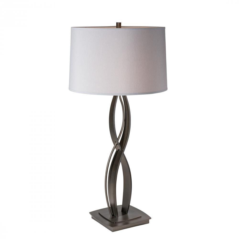 Almost Infinity Tall Table Lamp, Tall Table Lamp With Grey Shade
