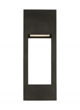 Visual Comfort & Co. Studio Collection 8757793S-71 - Testa modern 2-light LED outdoor exterior large wall lantern in antique bronze finish with satin etc