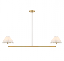 Savoy House Meridian M100122NB - 2-Light Linear Chandelier in Natural Brass