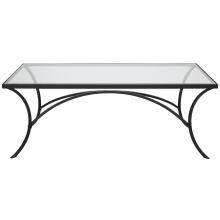 Uttermost 22909 - Uttermost Alayna Black Metal & Glass Coffee Table