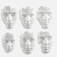 Uttermost 04358 - Uttermost Self-portrait White Mask Wall Decor, Set/6